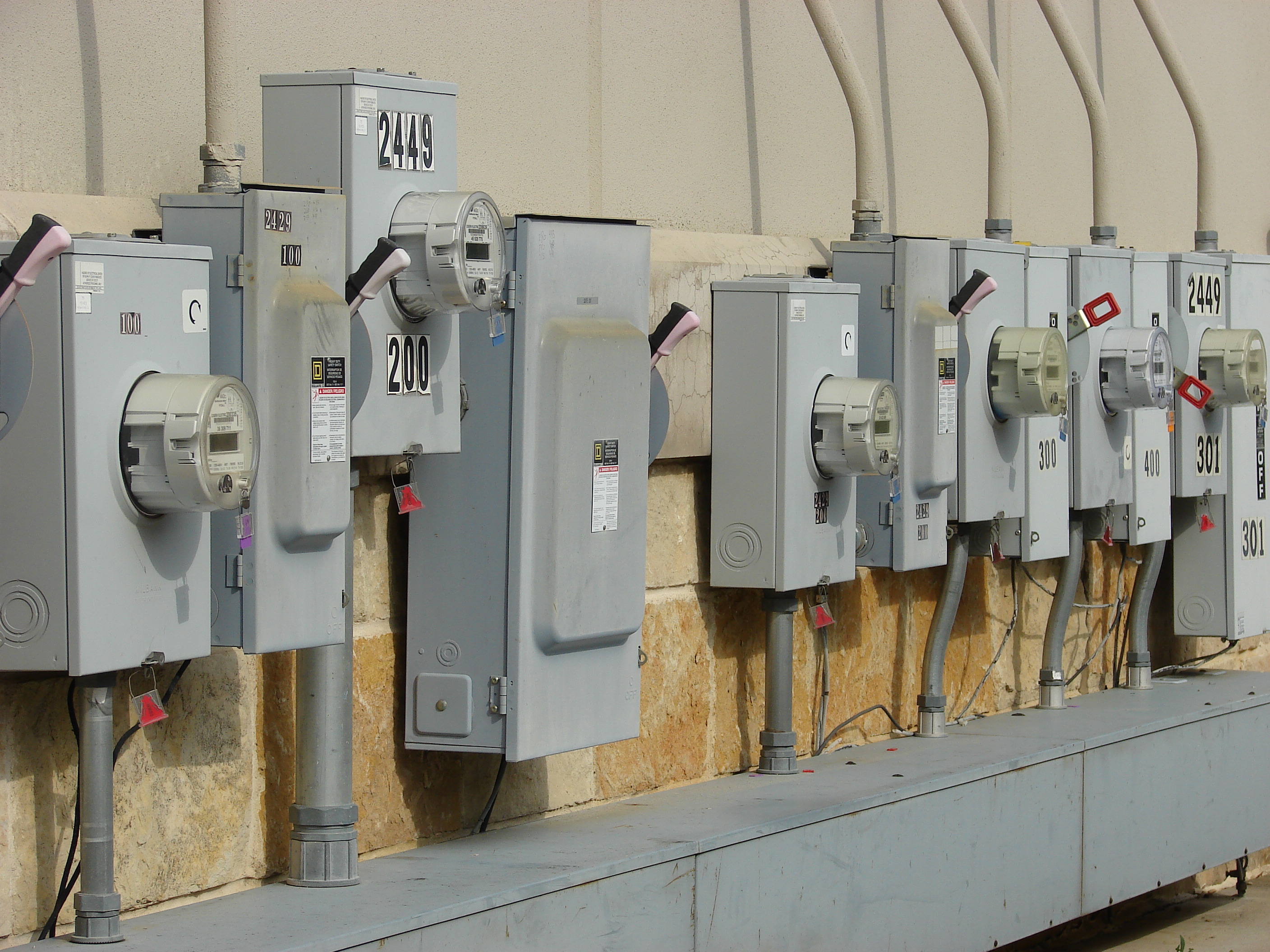 Electric meter boxes courtesy of Wikimedia